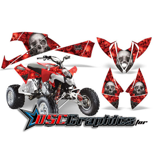 Polaris Outlaw 525 2009-2011 Four Wheeler Red Bone Collector Vinyl Stickers