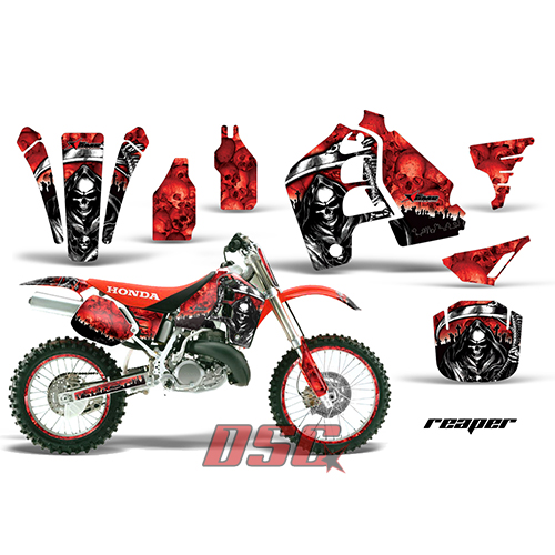 Reaper Red Moto 1989-1990 Honda CR500 Vinyl Graffix Wrap Kit