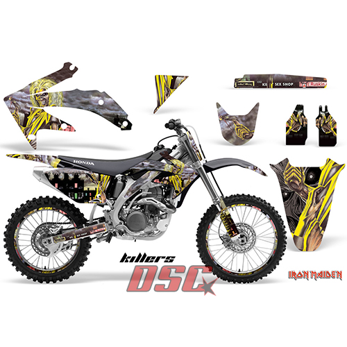 2005-2008 Honda CRF 450R Killers Yellow Moto Vinyl Graphic Wrap Kit