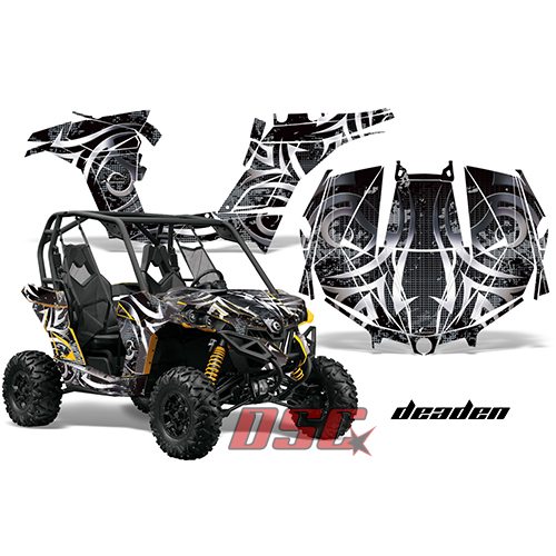 Deaden Black UTV Vinyl Graphic Wrap Kit 2013 CanAm BRP Maverick 1000 XRS