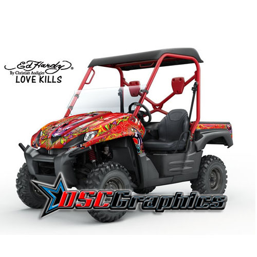 Kawasaki UTV Red Love Kills Vinyl Stickers Kit Fits Teryx 750 2007-2009