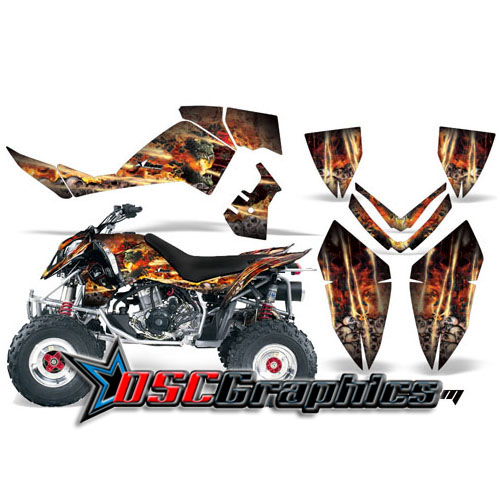 Polaris Outlaw 525 2006-2008 Quad Fire Storm Vinyl Graphics