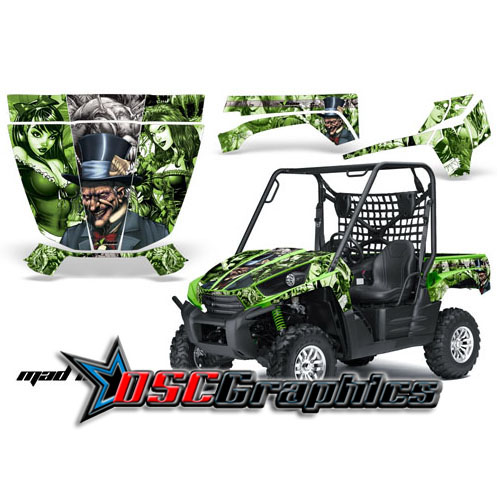 Kawasaki Teryx 750 2010-2011 UTV Green Madhatter Vinyl Wrap Kit