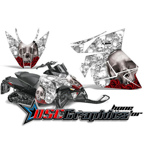 Artic Cat Snow Mobile Grey Bone Collector Vinyl Graphics Fit SnoPro 2012