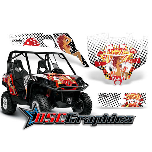 CanAm Side X Side Jackpot Vinyl Graphics Kit Fit BPR Commander 800 2011