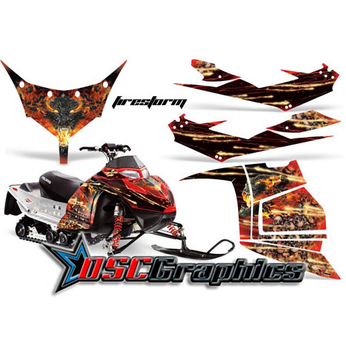 Polaris IQ Race 600 Snow Mobile Firestorm Vinyl Graphics