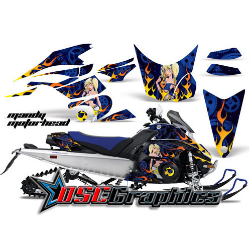 Snow Mobile Mandy Motorhead Vinyl Graphics Fit Yamaha Banshee FX Nytro