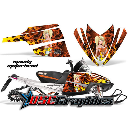 Snow Mobile Mandy Motor Head Vinyl Graphics Fit Arctic Cat Crossfire