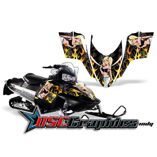 Polaris Snow Mobile Motorhead Mandy Vinyl Graphics Fit Shift