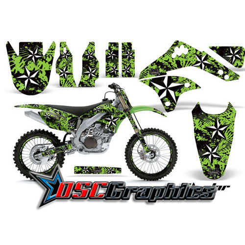 Kawasaki KXF450 2006-2008 Motorcycle Green Northstar Graphic Kit