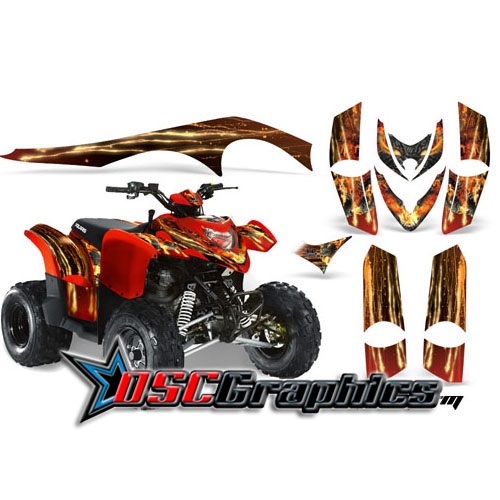 ATV FireStorm Vinyl Graphics Fit Polaris Phoenix 200