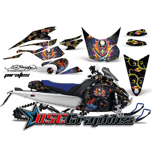 Yamaha Banshee Snow Mobile Pirates Vinyl Graphics Fit FX Nytro