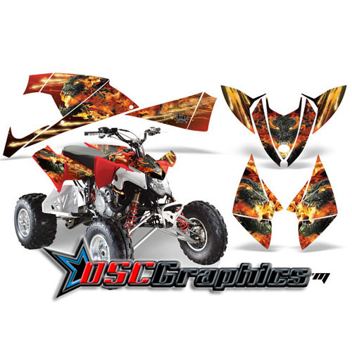 2009-2011 Polaris Outlaw 525 Four Wheeler FireStorm Vinyl Stickers