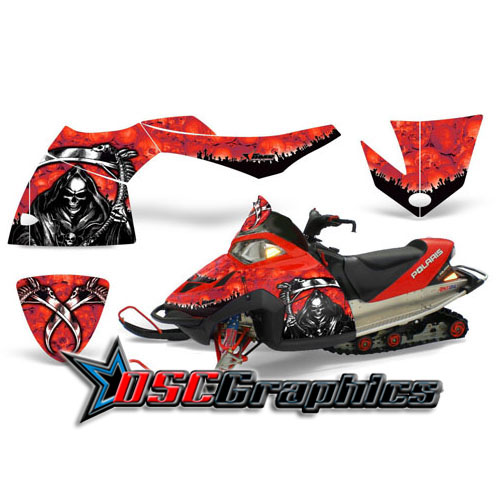 Polaris Fusion 2005-2007 Snow Mobile Red Reaper Vinyl Graphics