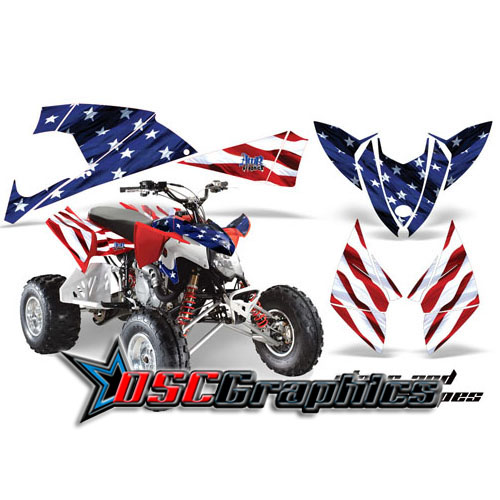 2009-2011 Polaris Outlaw 500 Four Wheeler Stars And Stripes Vinyl Stickers