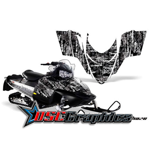 Polaris Shift Snow Mobile Silver Haze Graphic Stickers