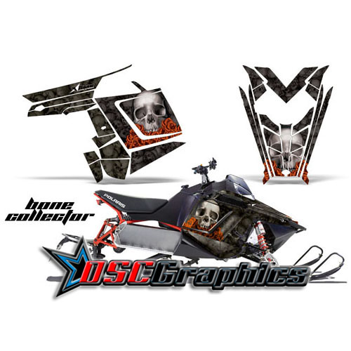 2010-2012 Polaris Pro-R Snow Mobile Bone Collector Graphic Stickers