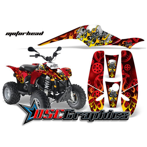 Polaris Scrambler 400 2002-2007 Quad MotorHead Vinyl Graphics