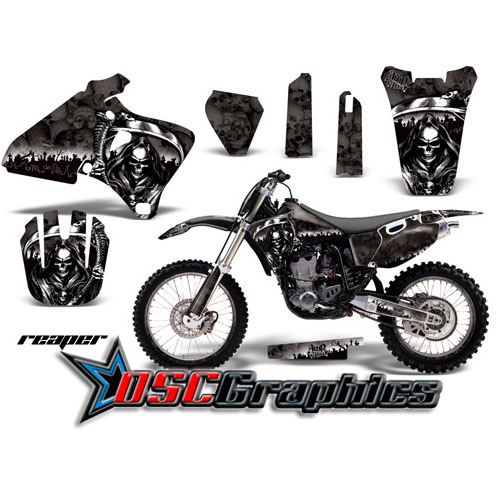 2001-2002 Yamaha Banshee YZ Motocross Black Reaper 4 Stroke Graphic Kit