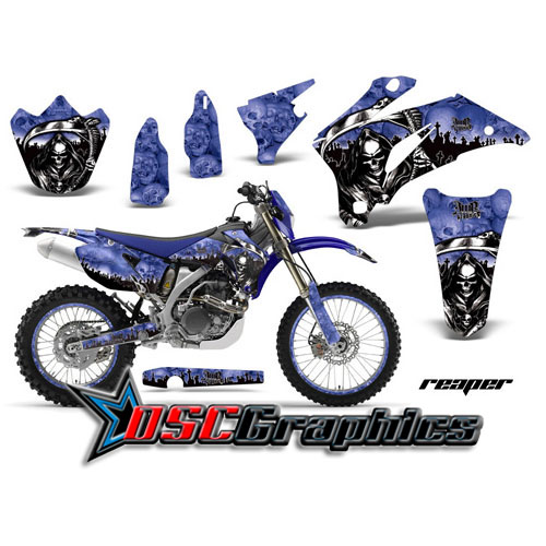 Yamaha Banshee WR450F 2007-2011 Motocross Blue Reaper Vinyl Kit