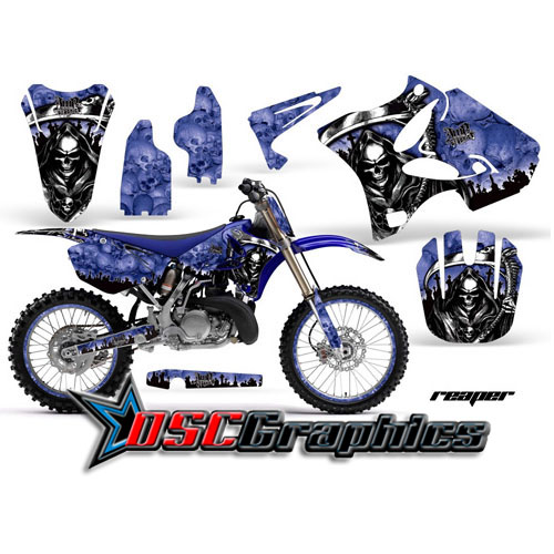 Yamaha Banshee YZ125 1996-2001 Motocross Blue Reaper 2 Stroke Vinyl Graphic Kit