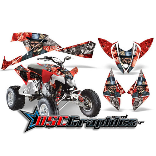 Polaris Four Wheeler Red MadHatter Vinyl Stickers Fit Outlaw 500 2009-2011