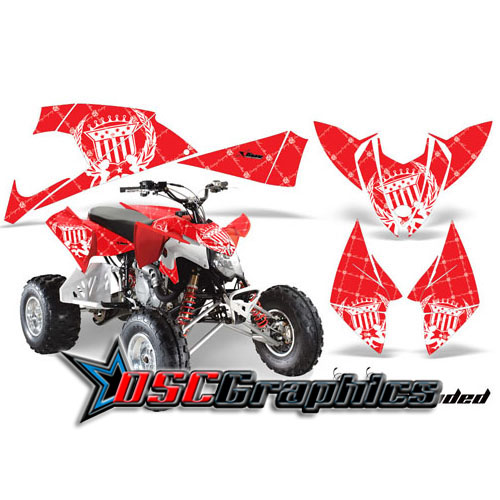 2009-2011 Polaris Outlaw 525 Four Wheeler Red Reloaded Vinyl Stickers