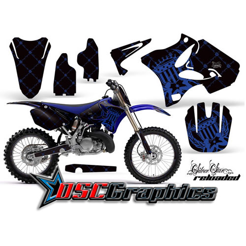 Yamaha Banshee YZ125 Motocross Blue Reloaded 2 Stroke Vinyl Kit Fits 2002-2011