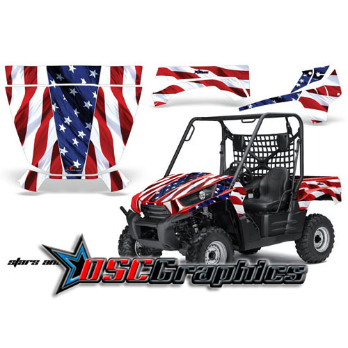 Kawasaki Teryx 750 2010-2011 UTV Stars And Stripes Vinyl Wrap Kit