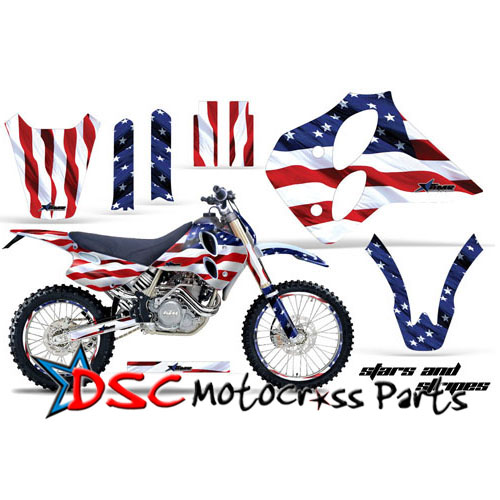 KTM C0 XC Four Stroke 1993-1997 Motocross Stars And Stripes Graphic Kit