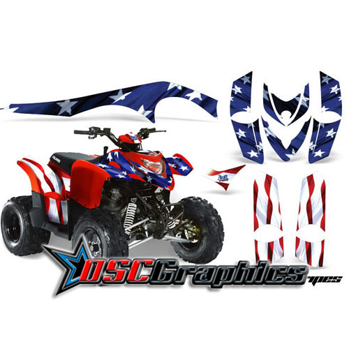 Polaris Phoenix 200 ATV Stars And Stripes Vinyl Graphics