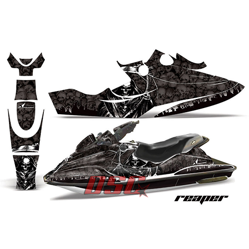 GSX Sea Doo Bombardier Reaper Black Jet Ski Graphic Wrap Kit 1996-1999