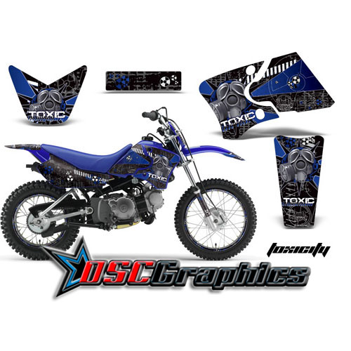 Yamaha Banshee TTR90 Motocross Blue Toxicity Vinyl Graphic Kit Fits 2000-2007