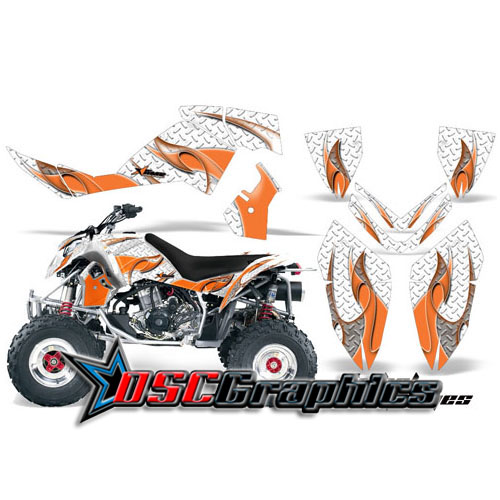 Polaris Outlaw 500 2006-2008 Quad Tribal Flames Vinyl Graphics