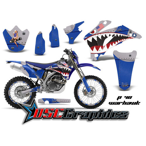 Yamaha Banshee WR450F Motocross Blue Warhawk Vinyl Kit Fits 2007-2011