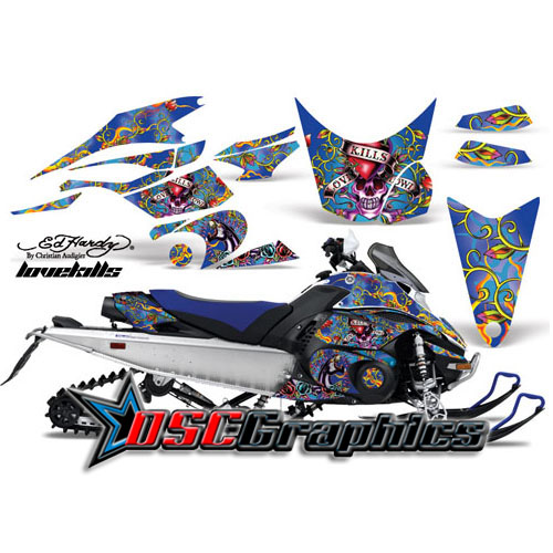 Yamaha Banshee FX Nytro Snow Mobile LoveKills Vinyl Graphics